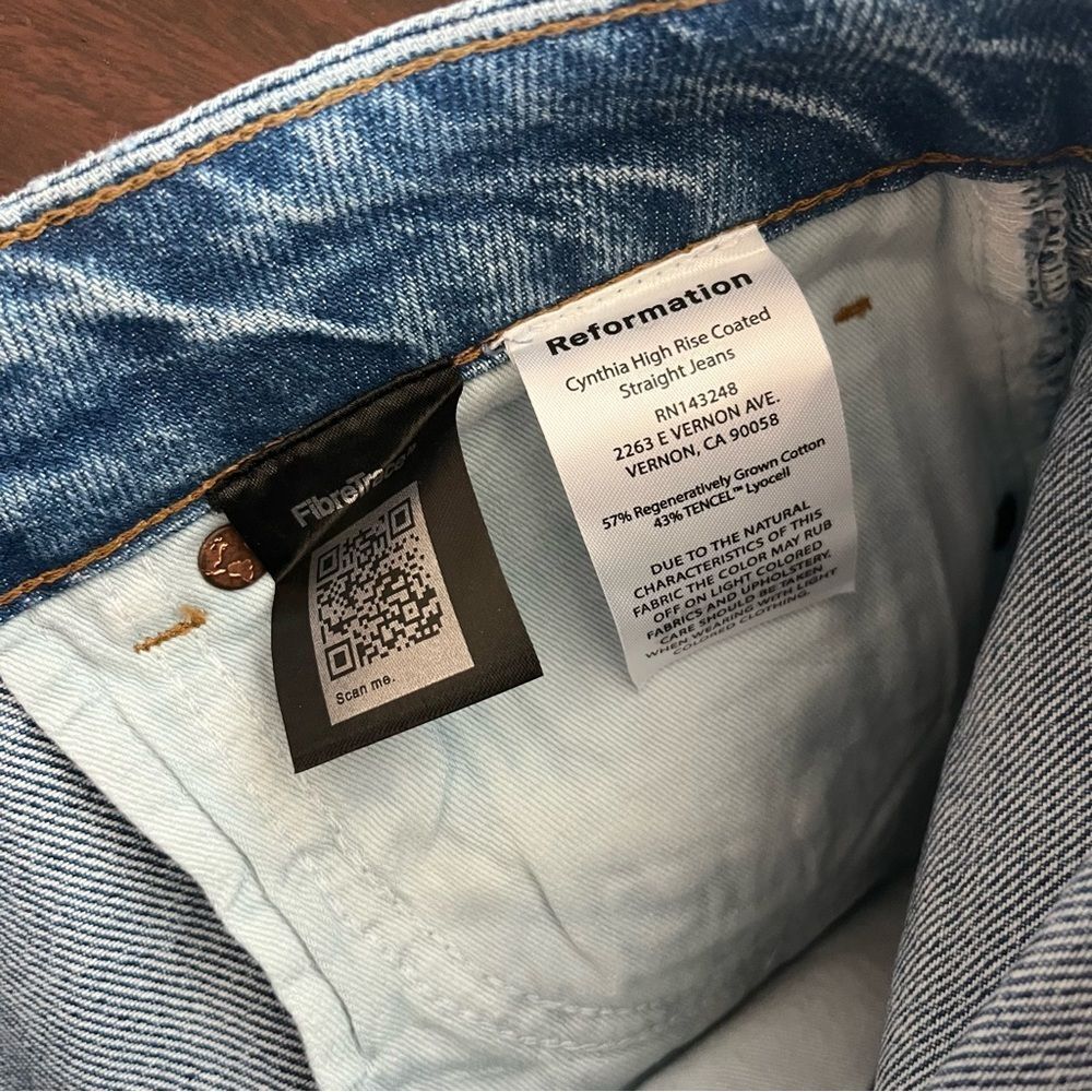 Reformation Silver Straight Leg Jeans - Picture 12 of 15